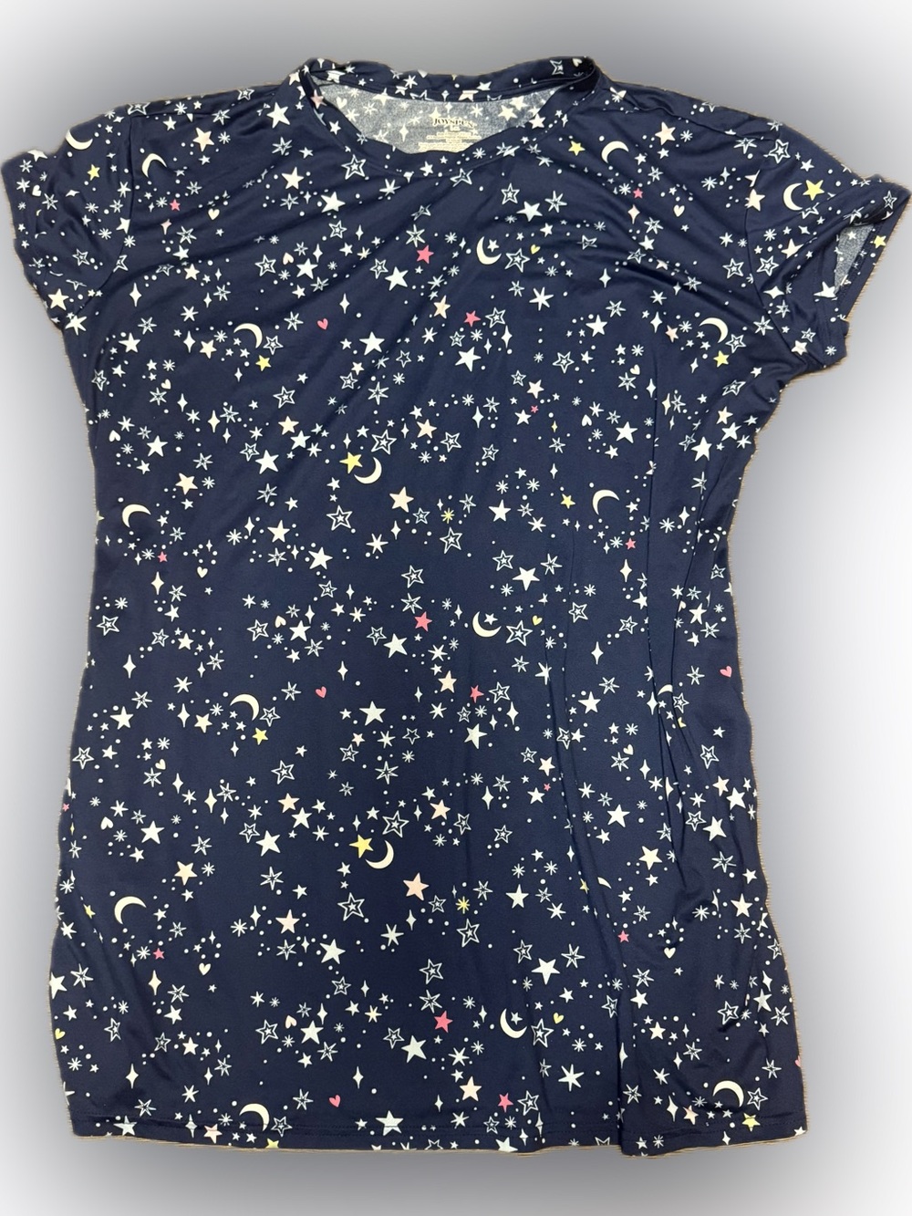 JoySpun Ladies Navy Star & Moon Night Tee | Sz L-XL